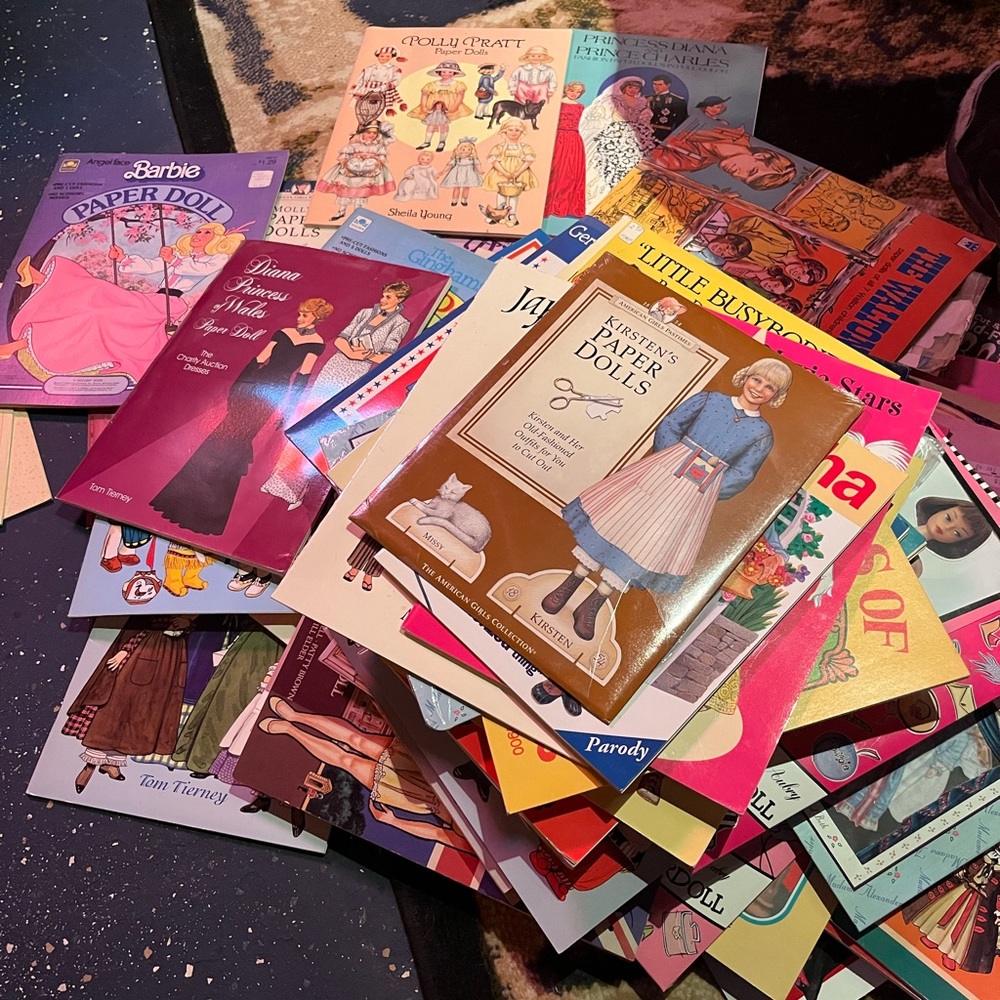 Large lot of paper doll books all excellent condition